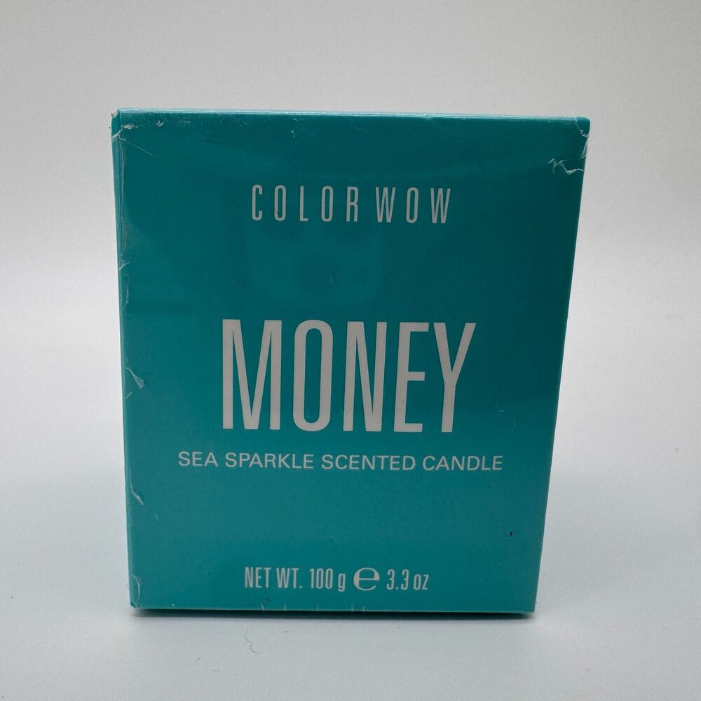 New in Box ColorWow Money "Sea Sparkle" Scented Candle 3.3 oz